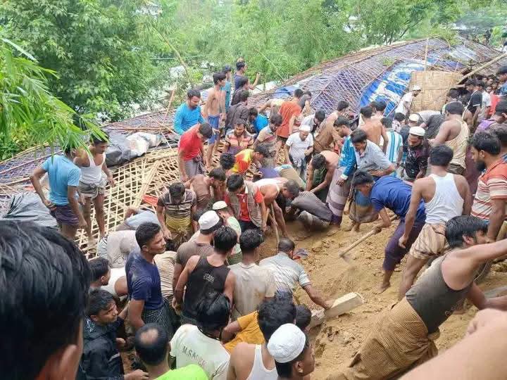 উখিয়ার রোহিঙ্গা ক্যাম্পে মাদ্রাসায় পাহাড়ধ্বস: নিহত বেড়ে ৮, সবাই কন্যাশিশু